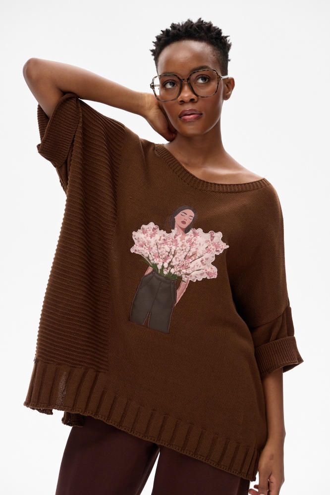 Sweter Damski Blooming Chocolate