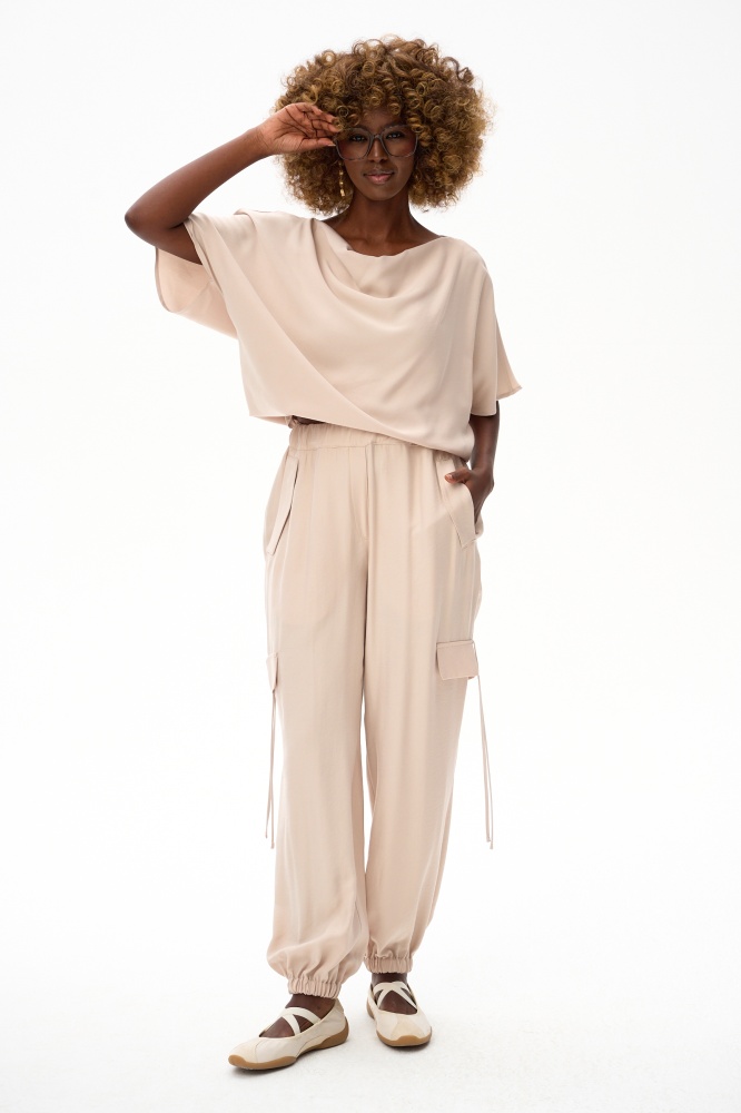 Spodnie Damskie Neri Light Beige