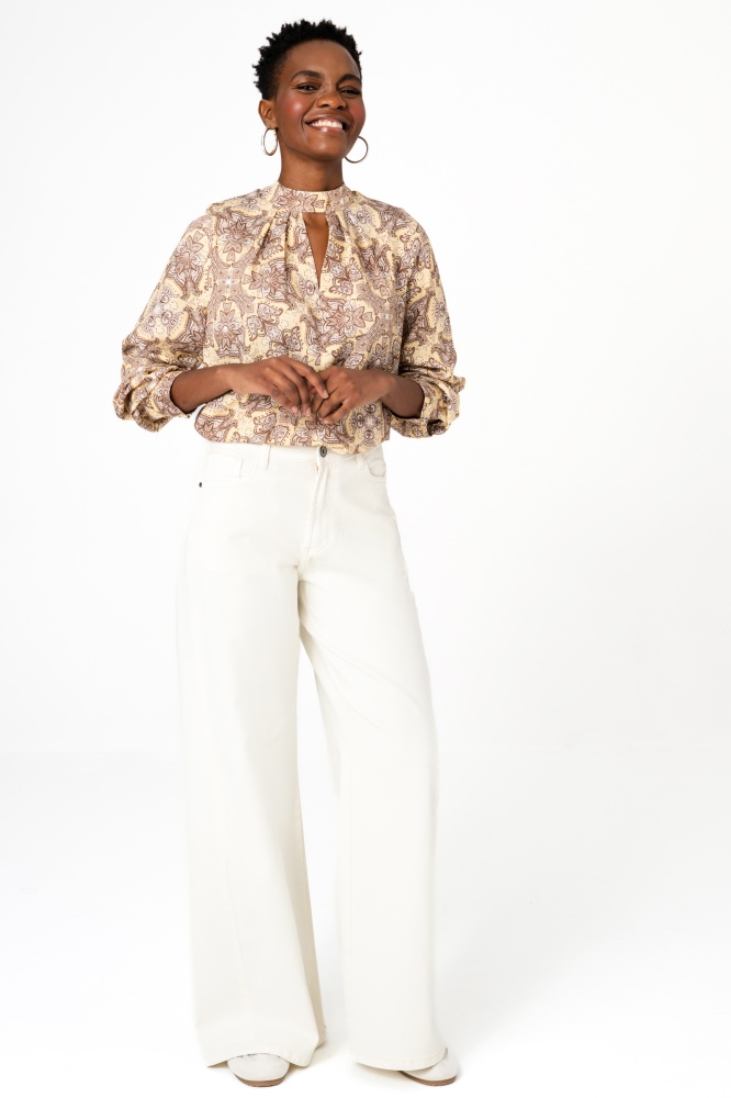 Jeansy Damskie 3D 9240 / 91 Ecru