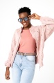 Kardigan Damski Blash Powder Pink
