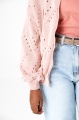 Kardigan Damski Blash Powder Pink