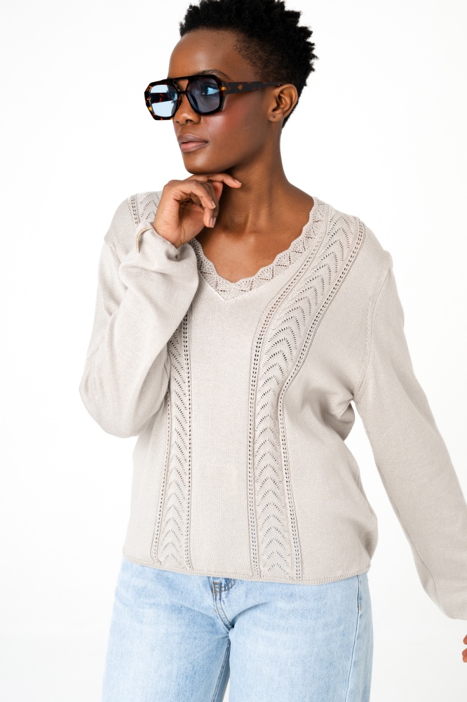 Sweter Damski Poze Stone