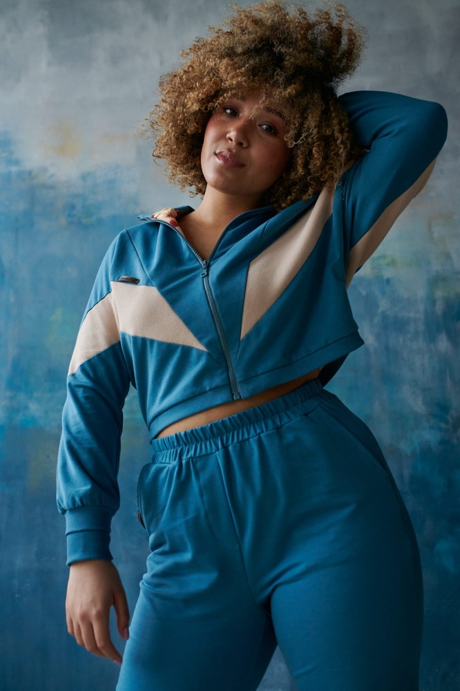 Bluza Damska Bebee 2 Plus Size Blue Stone / Beż 2482