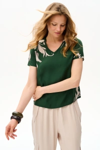 Bluzka Damska Una Dark Green