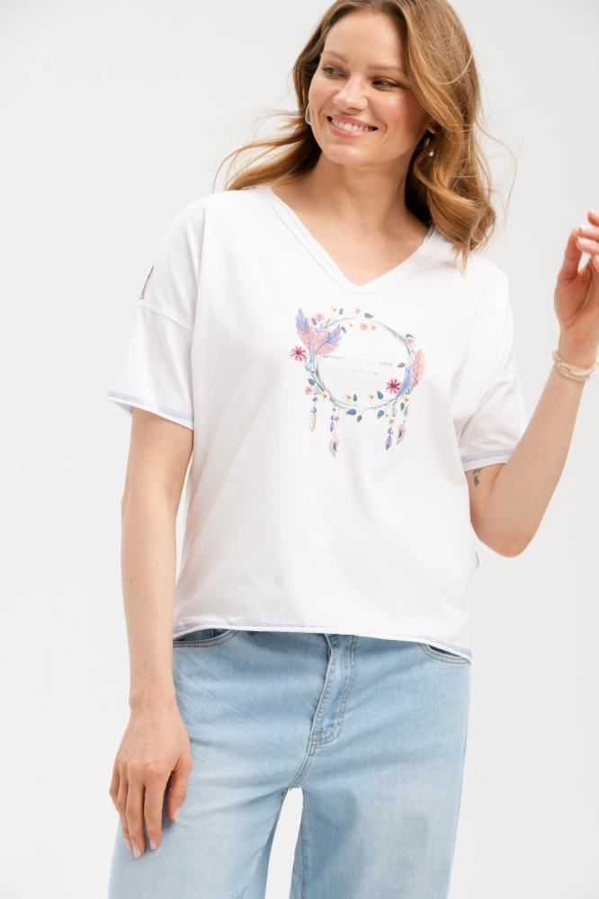 Bluzka Damska Elma Ecru