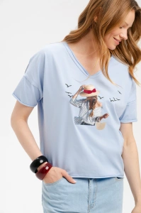 Bluzka Damska Belisiti Light Blue