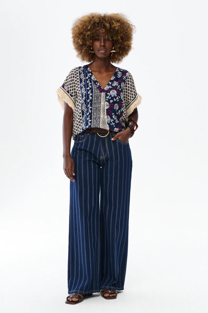 Spodnie Damskie 3D 1711-2 Denim