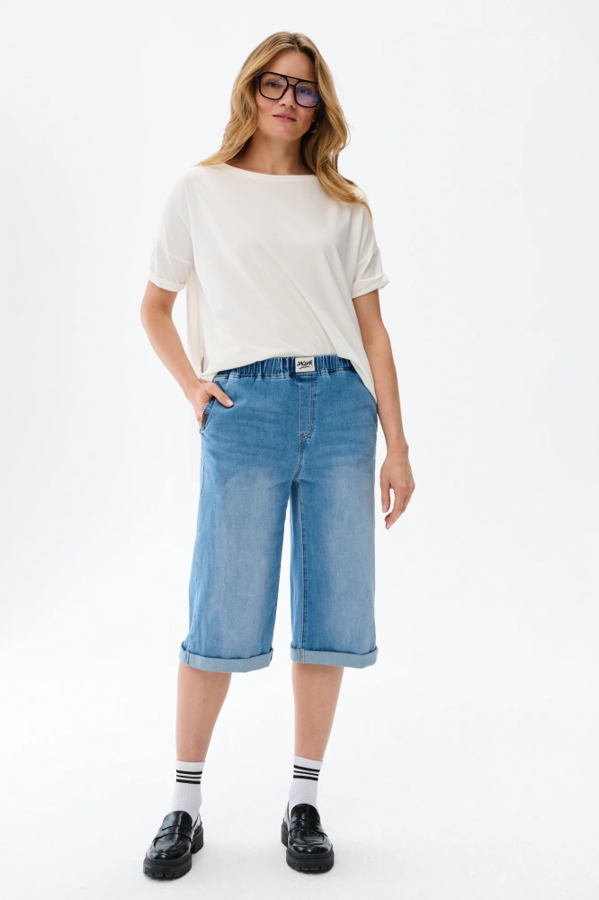 Bermudy Damskie 3D 9337S Jeans