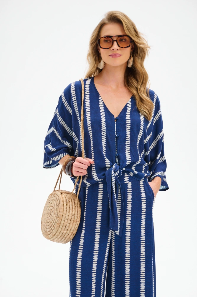 Bluzka Damska Azari Dark Navy