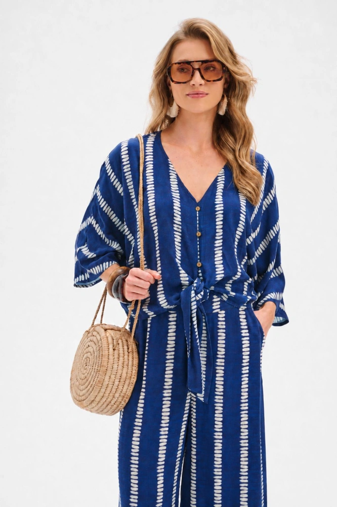 Bluzka Damska Azari Dark Navy