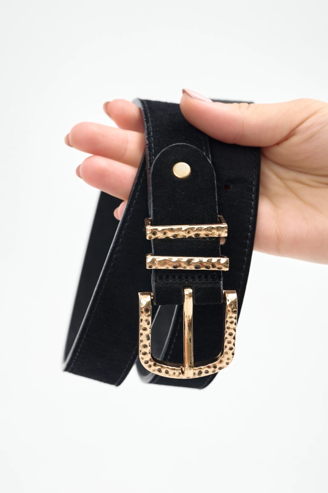Pasek Damski LD2051 Skóra Nat. Black