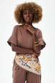Apaszka YF 6740 Beige Flowers