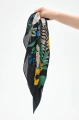 Apaszka YF 6740 Black Flowers