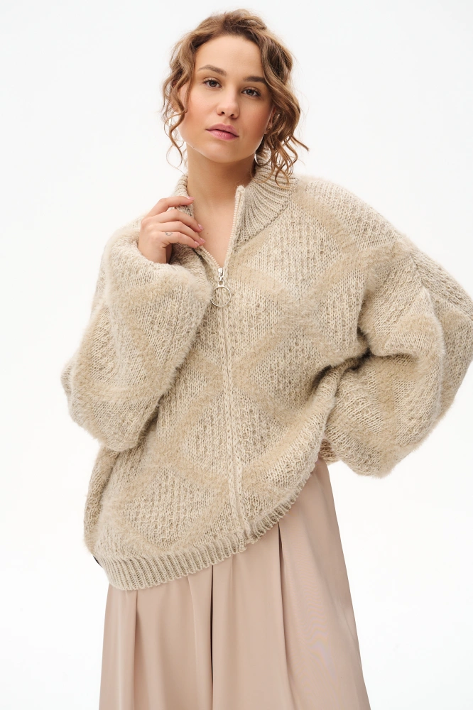 Kardigan Damski Tuki Light Beige