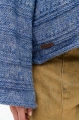 Sweter damski, luźny fason z fantazyjnym ażurowo-strukturalnym splotem Hiro Denim