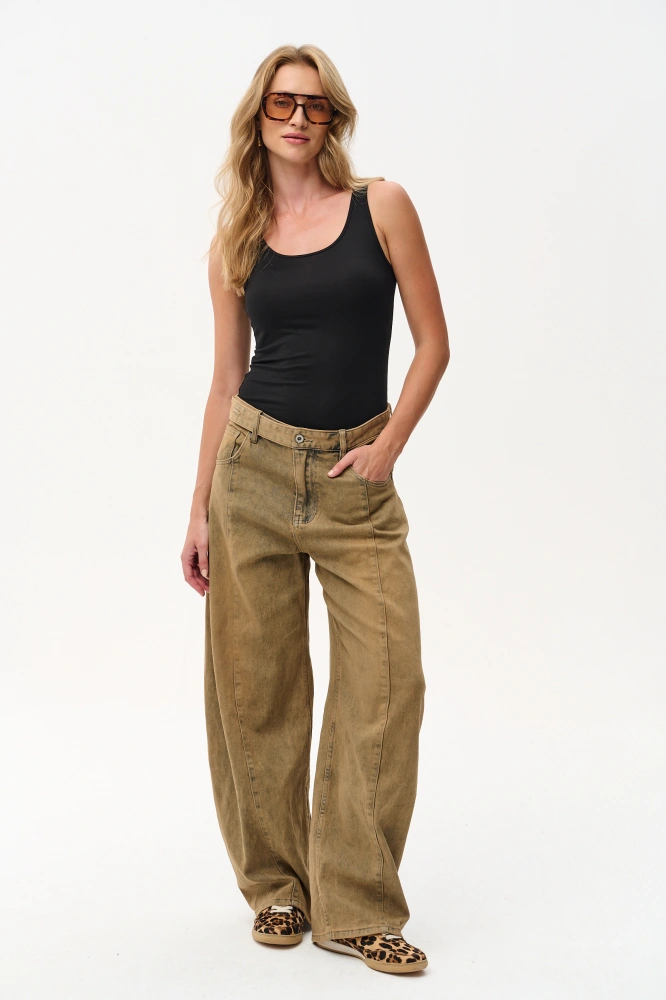 Jeansy Damskie BS 9368 DE Beige