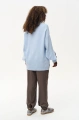 Sweter damski z dekoracyjnymi rękawami Celeste 2 Light Blue / 16250 Zenit