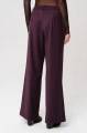 Spodnie garniturowe z zakładką z przodu wide leg Frida Aubergine