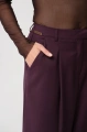 Spodnie garniturowe z zakładką z przodu wide leg Frida Aubergine