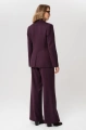 Spodnie garniturowe z zakładką z przodu wide leg Frida Aubergine