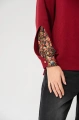 Sweter damski z dekoracyjnymi rękawami Celeste 2 Carmine / Dva 16