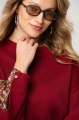 Sweter damski z dekoracyjnymi rękawami Celeste 2 Carmine / Dva 16