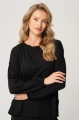 Bluza damska z miękkiej opływającej sylwetkę dzianiny Resun Black
