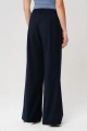 Spodnie garniturowe z zakładką z przodu wide leg Frida Dark Navy