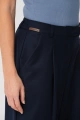 Spodnie garniturowe z zakładką z przodu wide leg Frida Dark Navy
