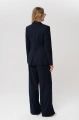 Taliowana marynarka w komplecie do spodni Marietta Dark Navy