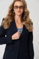 Taliowana marynarka w komplecie do spodni Marietta Dark Navy