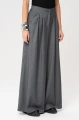 Spodnie palazzo z tkaniny garniturowej Vida Dark Gray