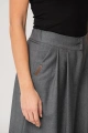 Spodnie palazzo z tkaniny garniturowej Vida Dark Gray