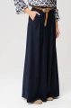 Spodnie palazzo z tkaniny garniturowej Vida Dark Navy
