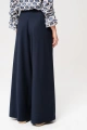 Spodnie palazzo z tkaniny garniturowej Vida Dark Navy