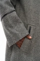 Dwurzędowy wełniany płaszcz damski Passion Dark Gray