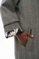 Dwurzędowy wełniany płaszcz damski Passion Dark Gray
