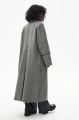Dwurzędowy wełniany płaszcz damski Passion Dark Gray