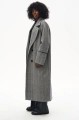 Dwurzędowy wełniany płaszcz damski Passion Dark Gray