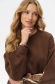 Sweter damski z dekoracyjnymi rękawami Celeste 2 Dark Brown