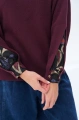 Sweter damski z dekoracyjnymi rękawami Celeste 2 Aubergine / Dpa 207