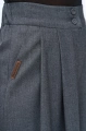 Spodnie palazzo z tkaniny garniturowej Vida Dark Gray