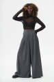 Spodnie palazzo z tkaniny garniturowej Vida Dark Gray