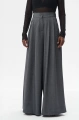 Spodnie palazzo z tkaniny garniturowej Vida Dark Gray