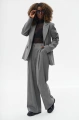 Spodnie garniturowe w prążki Sonia Dark Gray