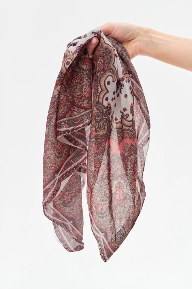 Apaszka Damska Jedwab Design 3 Wine