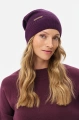 Dzianinowa czapka damska beanie Łapka Aubergine