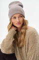 Prążkowana czapka damska typu beanie z wywinięciem Uma Stone