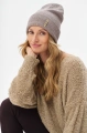 Prążkowana czapka damska typu beanie z wywinięciem Uma Stone
