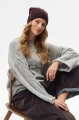 Dzianinowa czapka damska beanie Quanti Aubergine